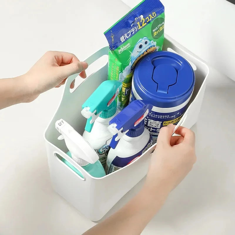 3Pcs with Handle Baskets – Storage baskets with handles for cleaning or groceries