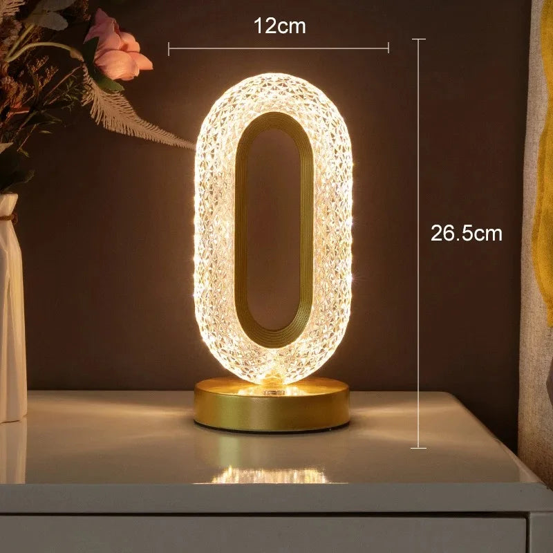 Touch LED 3D Night Light Aesthetic bedside lamp with touch control
