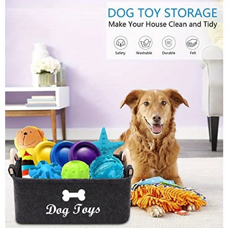 Pet Storage Box – Felt box for storing pet toys and accessories