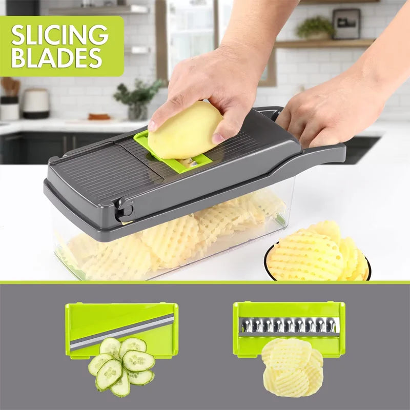 Multifunctional Vegetable Slicer and Cutter (14/16 Pieces)