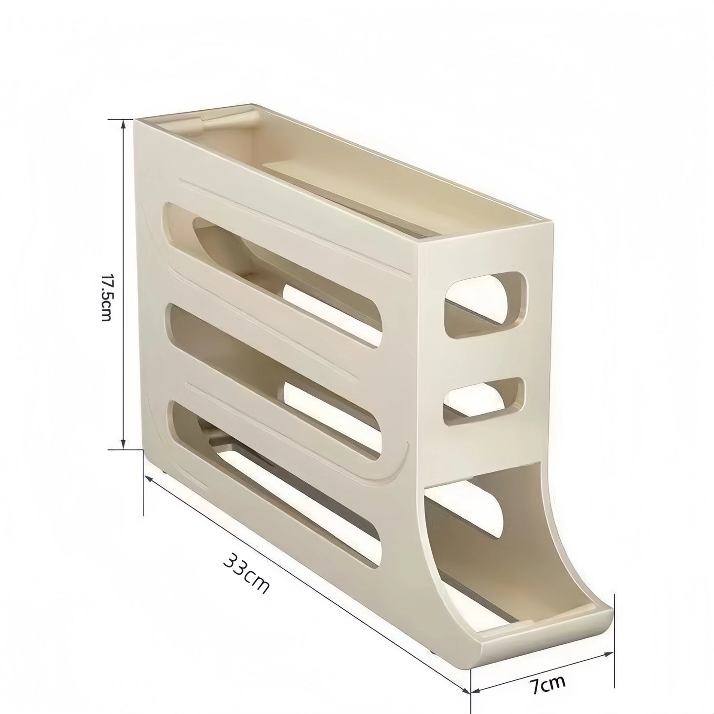 Fridge Egg Holder – 4-layer rolling egg organizer for fridge