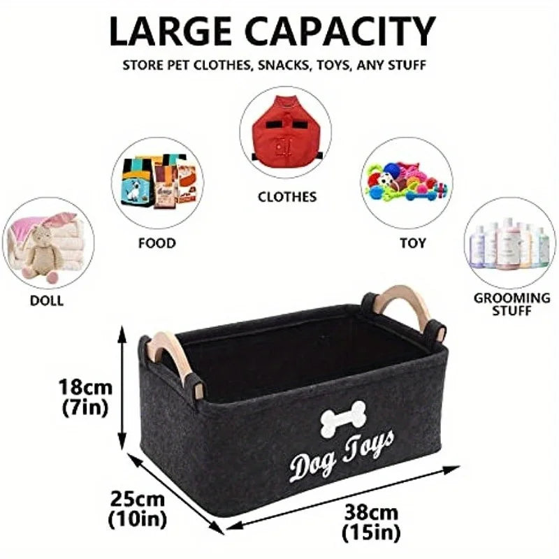 Pet Storage Box – Felt box for storing pet toys and accessories