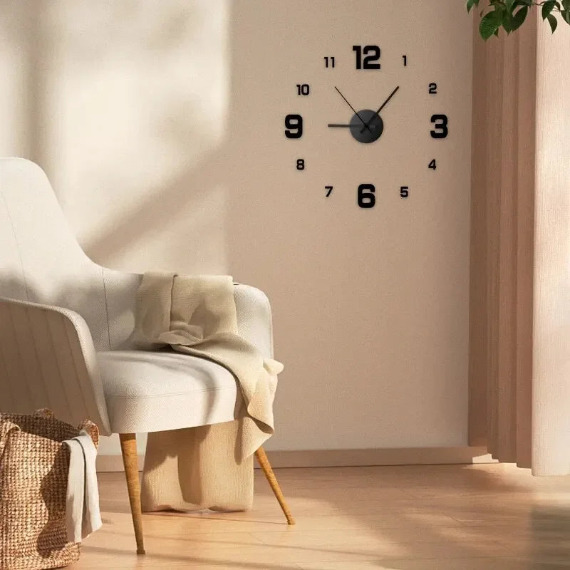 DIY Frameless Wall Clock – Silent, Modern, for Home or Office
