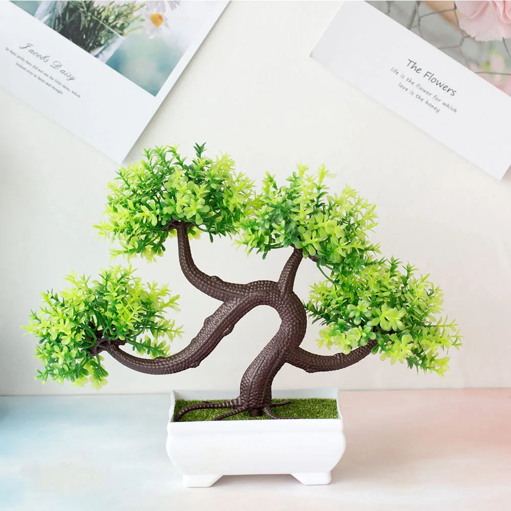 Artificial Bonsai Plant – Fake potted tree for indoor decoration