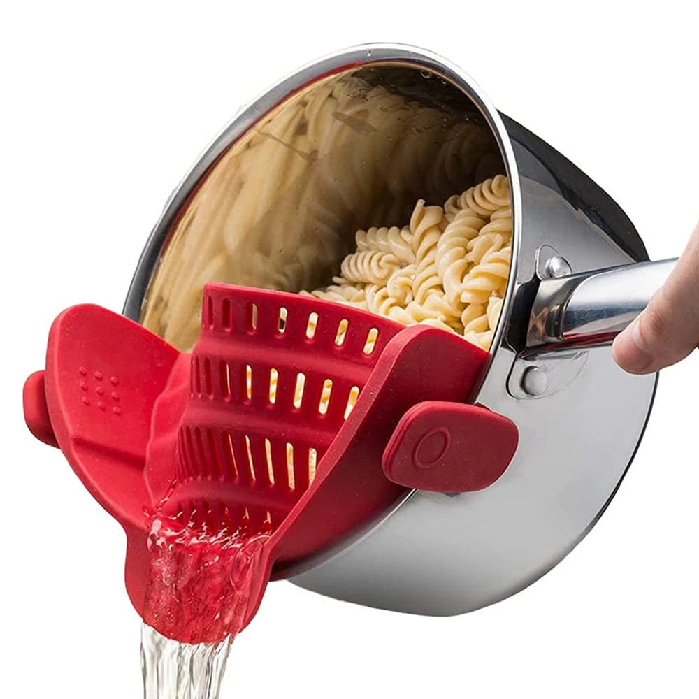Clip-On Silicone Strainer – Fits Pans, Ideal for Pasta & Veggies