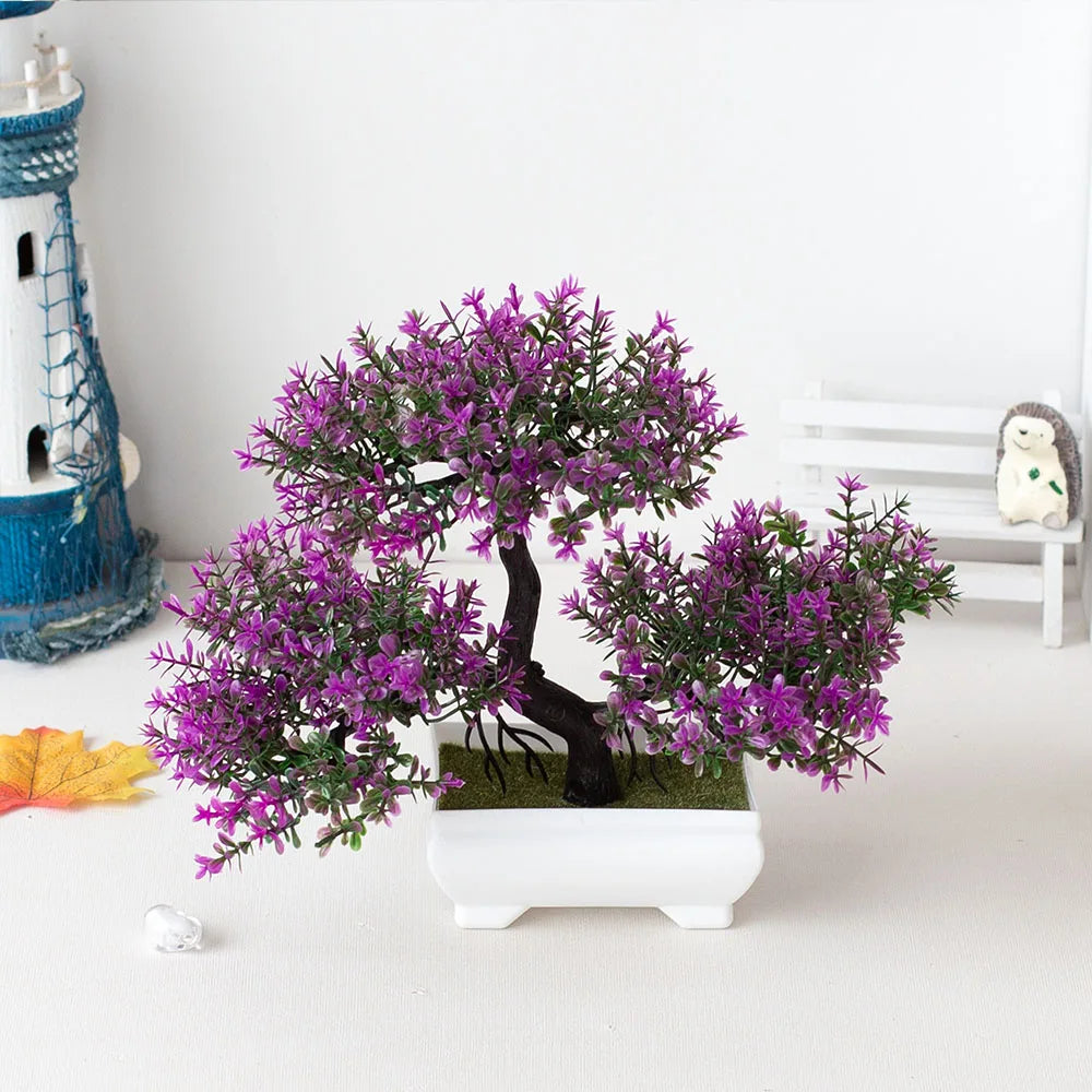 Artificial Bonsai Plant – Fake potted tree for indoor decoration