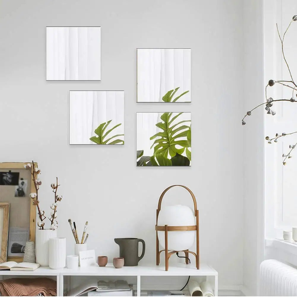 4x 3D Mirror Wall Stickers – Self-Adhesive Acrylic, 2mm Thick
