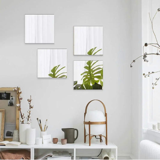 4x 3D Mirror Wall Stickers – Self-Adhesive Acrylic, 2mm Thick