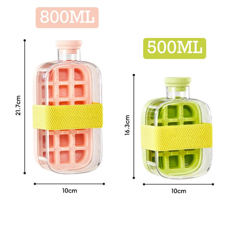 500/800ML Ice Cup with Straw – Press Ice Mold for Cold Drinks