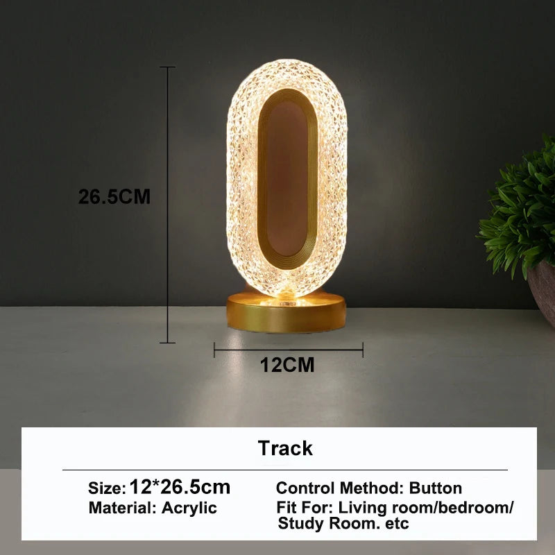 Touch LED 3D Night Light Aesthetic bedside lamp with touch control