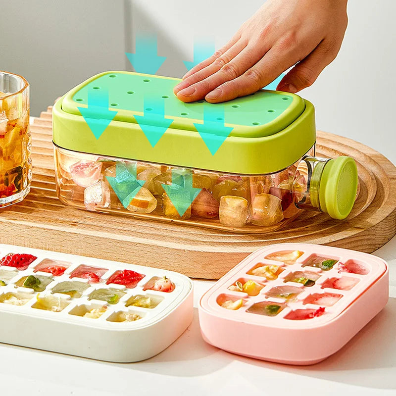 500/800ML Ice Cup with Straw – Press Ice Mold for Cold Drinks