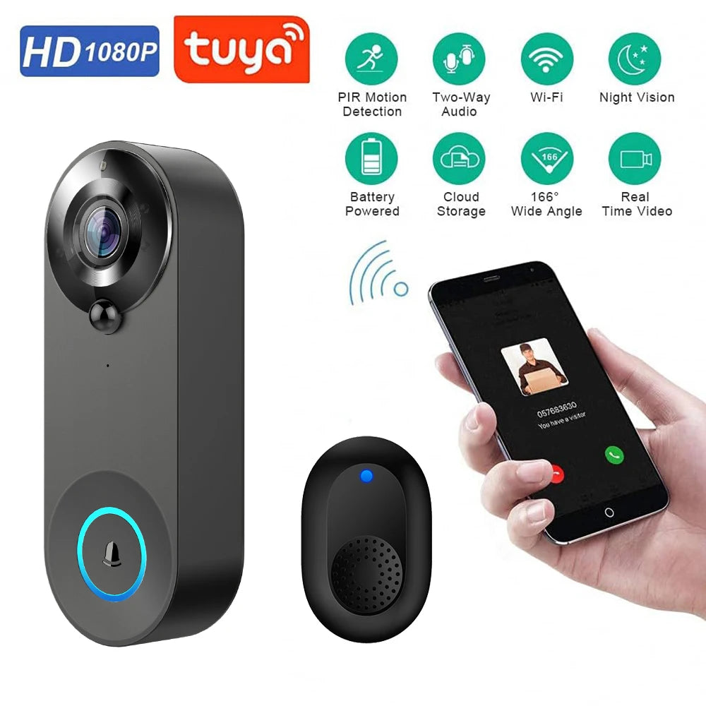 1080P WiFi Smart Video Doorbell – Smart video doorbell with motion detection