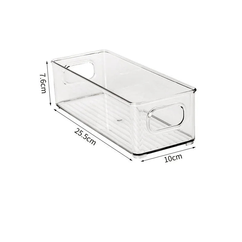 Clear Plastic Storage Box – Fridge, Kitchen or Desktop Organizer