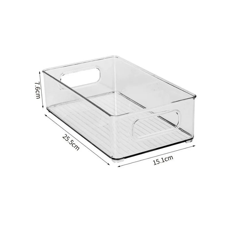 Clear Plastic Storage Box – Fridge, Kitchen or Desktop Organizer