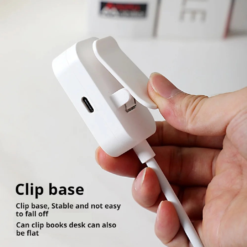 Rechargeable Clip-On Book Lamp – USB LED, 3 Modes, Eye-Friendly