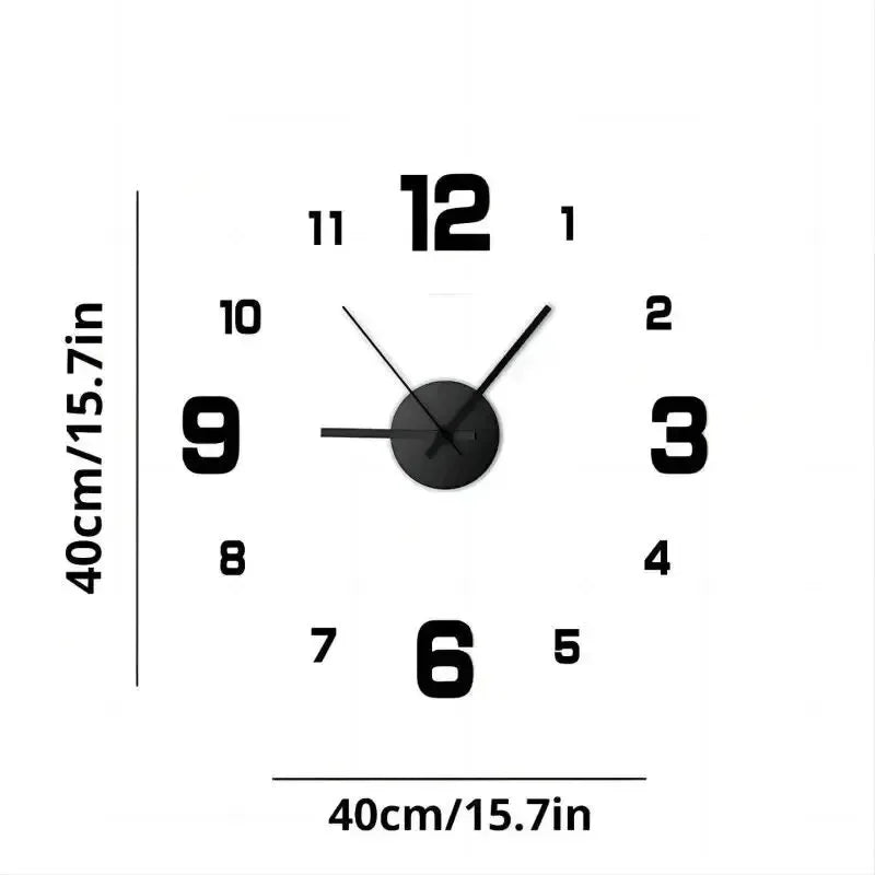 DIY Frameless Wall Clock – Silent, Modern, for Home or Office