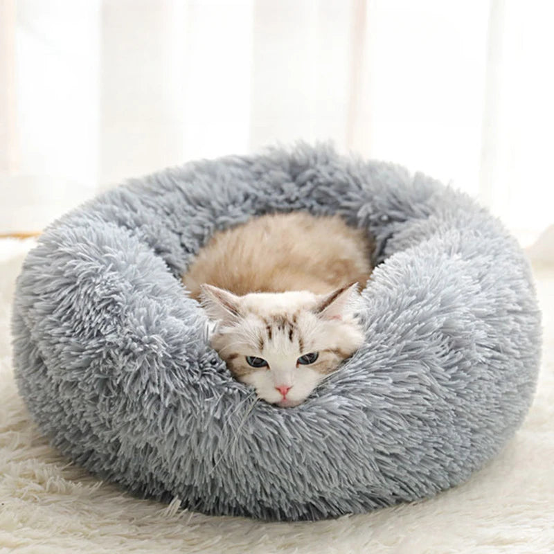 Plush Pet Bed – Warm, Washable & Detachable Cat/Dog Nest