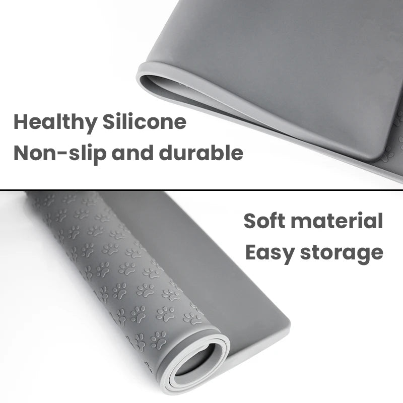 Pet Food Mat Waterproof silicone mat for dog and cat bowls