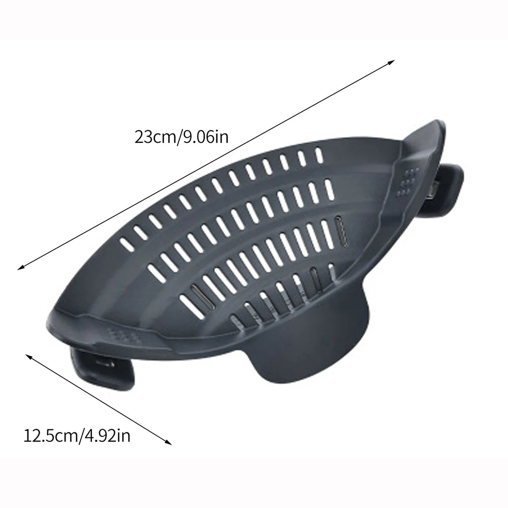 Clip-On Silicone Strainer – Fits Pans, Ideal for Pasta & Veggies