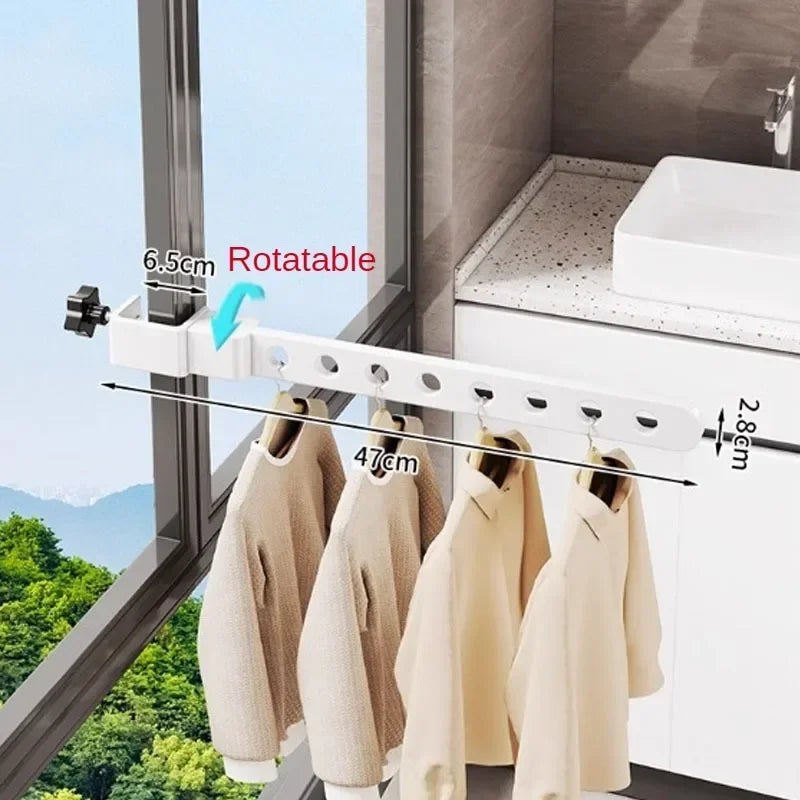 Rotating Hanger Rack – Foldable wall-mounted clothes hanger