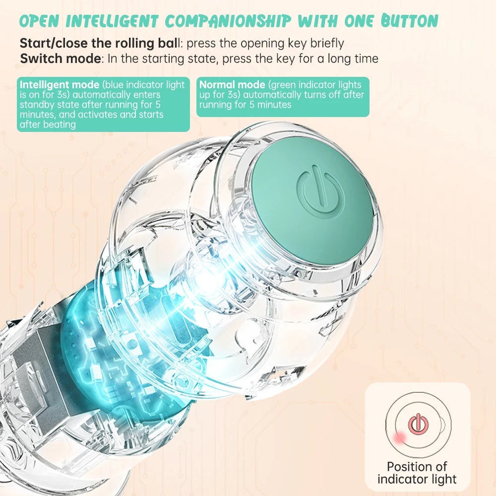 Smart Cat Toys Automatic Rolling Ball – Smart electric rolling ball toy for cats