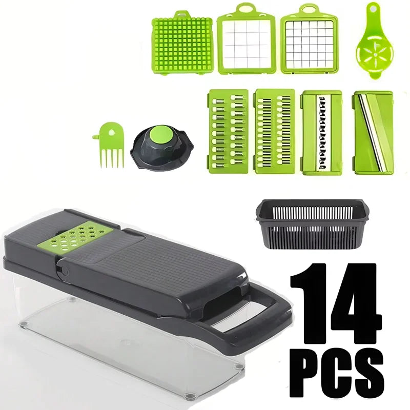 Multifunctional Vegetable Slicer and Cutter (14/16 Pieces)