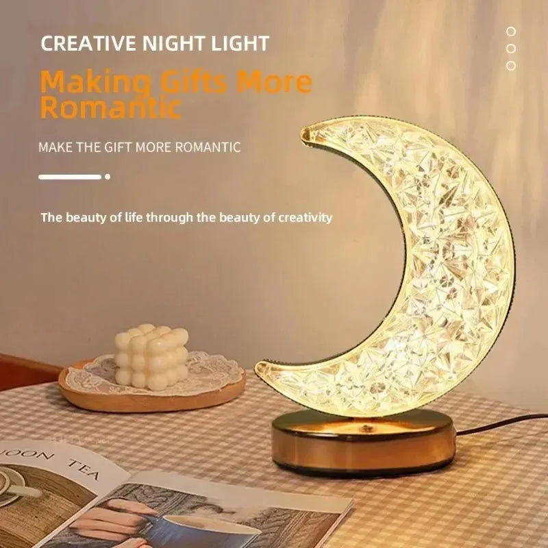 Touch LED 3D Night Light Aesthetic bedside lamp with touch control