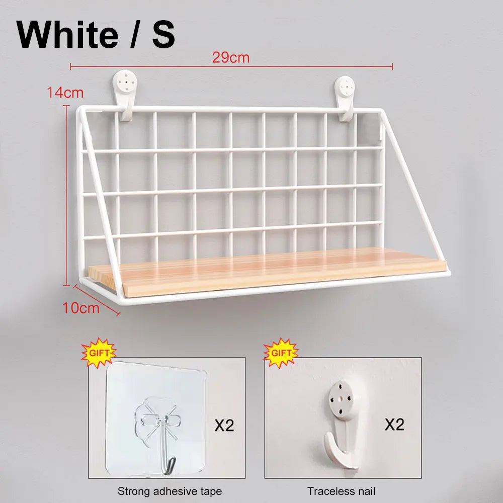 No-Drill Wall Shelves Wooden shelves for wall storage and decor