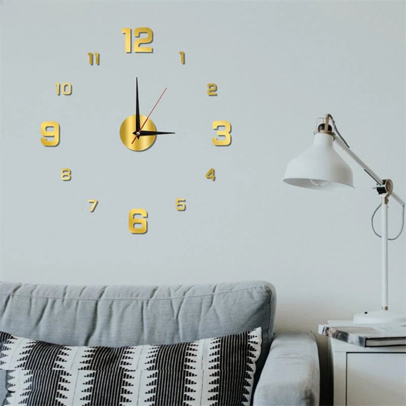 DIY Frameless Wall Clock – Silent, Modern, for Home or Office