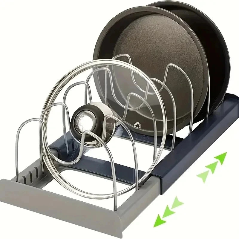 Expandable Stainless Steel Storage Rack – Kitchen rack for pans and pots