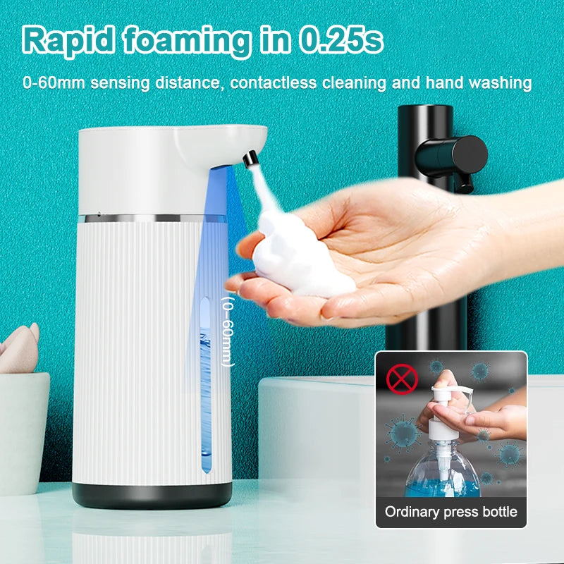 420ML Automatic Foaming Soap Dispenser – Automatic soap dispenser, USB rechargeable