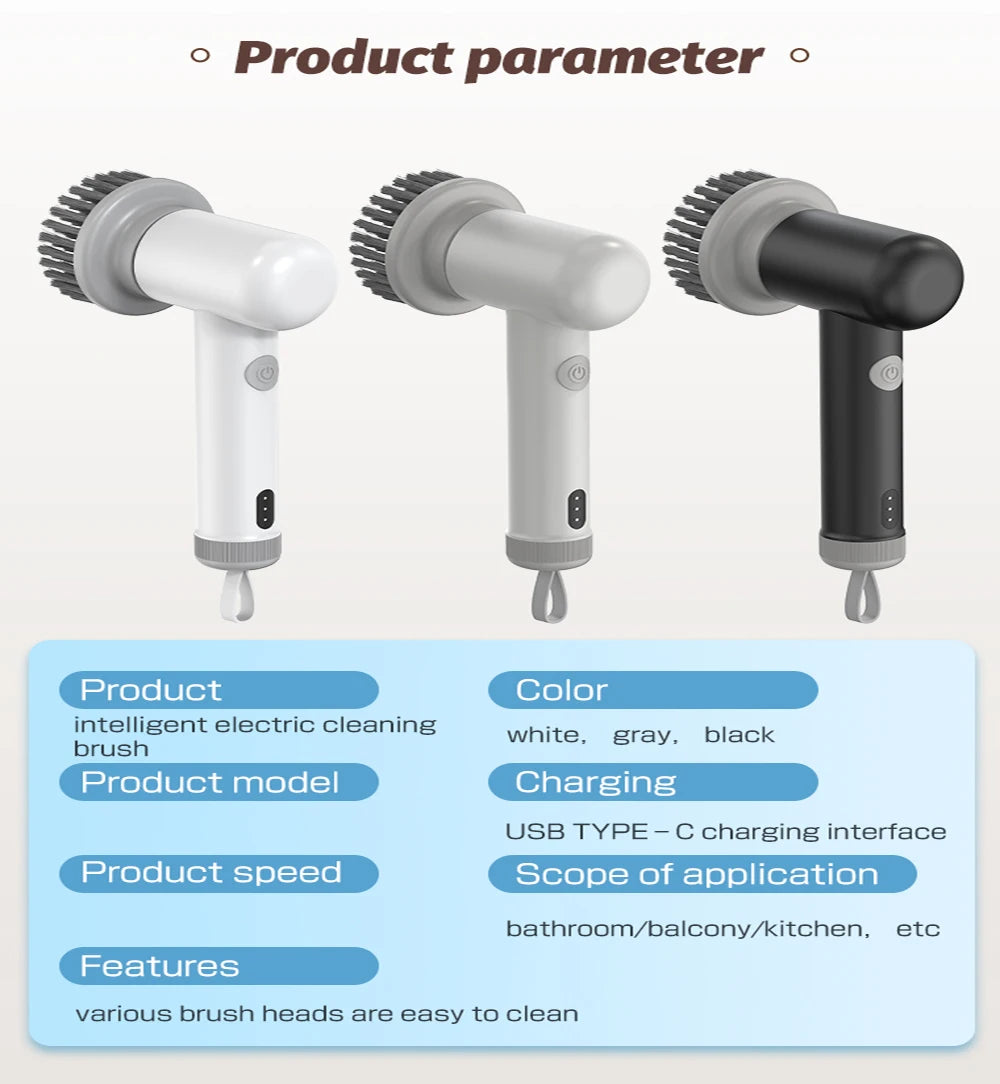 Wireless Electric Cleaning Brush – Kitchen, Bathroom & Tile