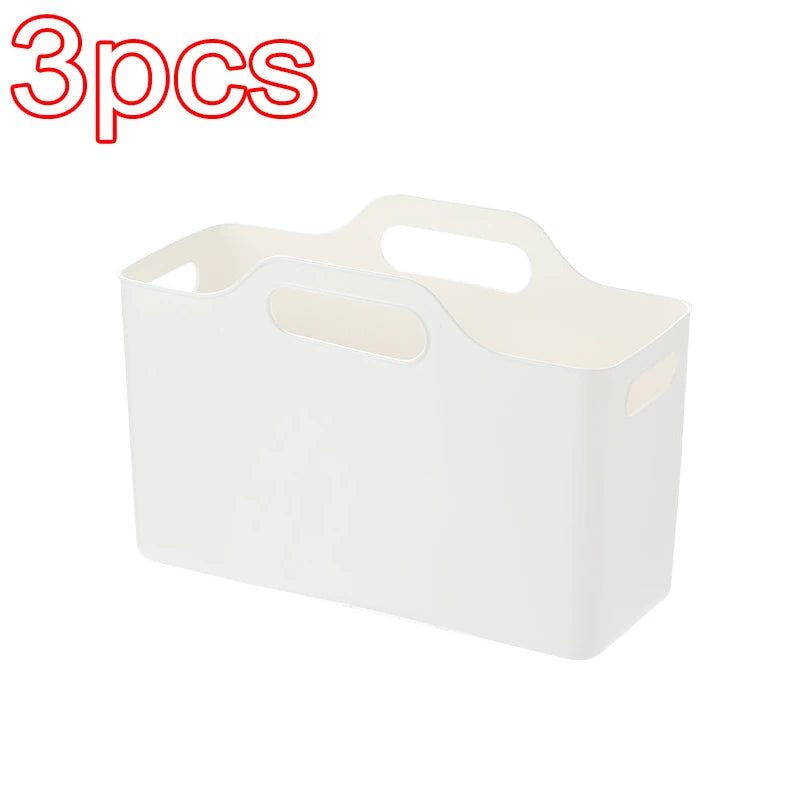3Pcs with Handle Baskets – Storage baskets with handles for cleaning or groceries