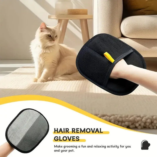 Pet Hair and Yarn Gloves – Gloves for cleaning cat hair and yarn, reusable