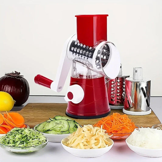 Manual Vegetable & Cheese Slicer – 3 Blades, Multifunctional Cutter