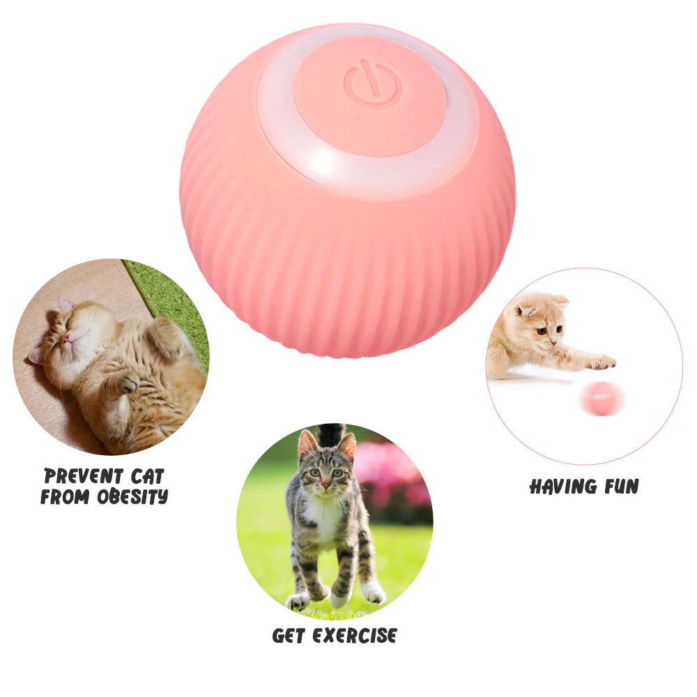 Smart Cat Toys Automatic Rolling Ball – Smart electric rolling ball toy for cats