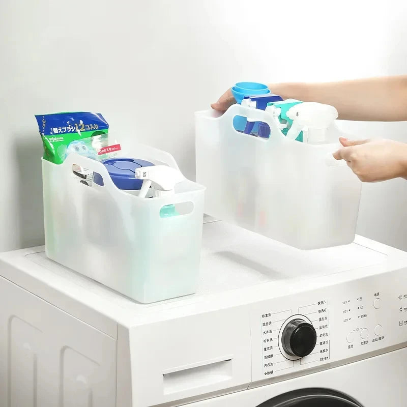 3Pcs with Handle Baskets – Storage baskets with handles for cleaning or groceries