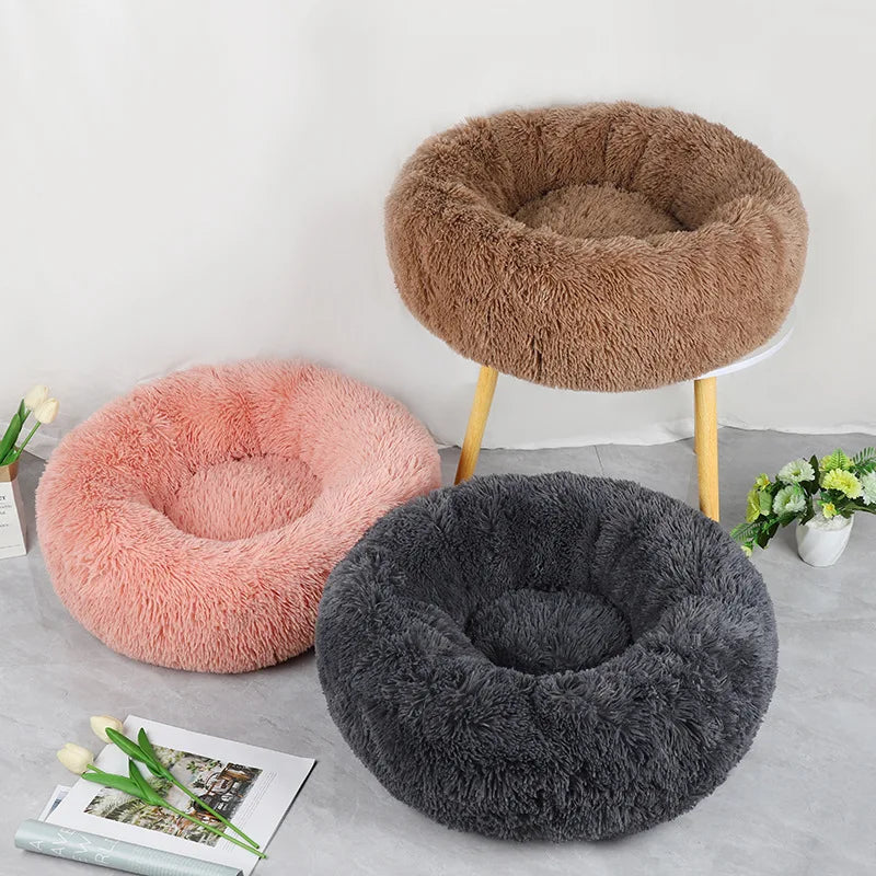 Plush Pet Bed – Warm, Washable & Detachable Cat/Dog Nest