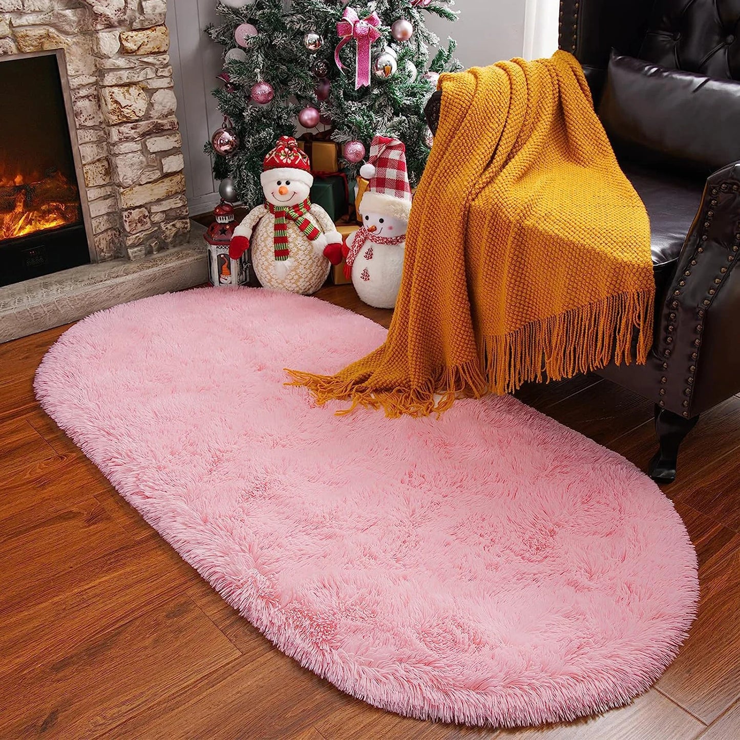 Luxury Grey Oval Rug Soft and plush oval rug in grey, ideal for living rooms and bedrooms